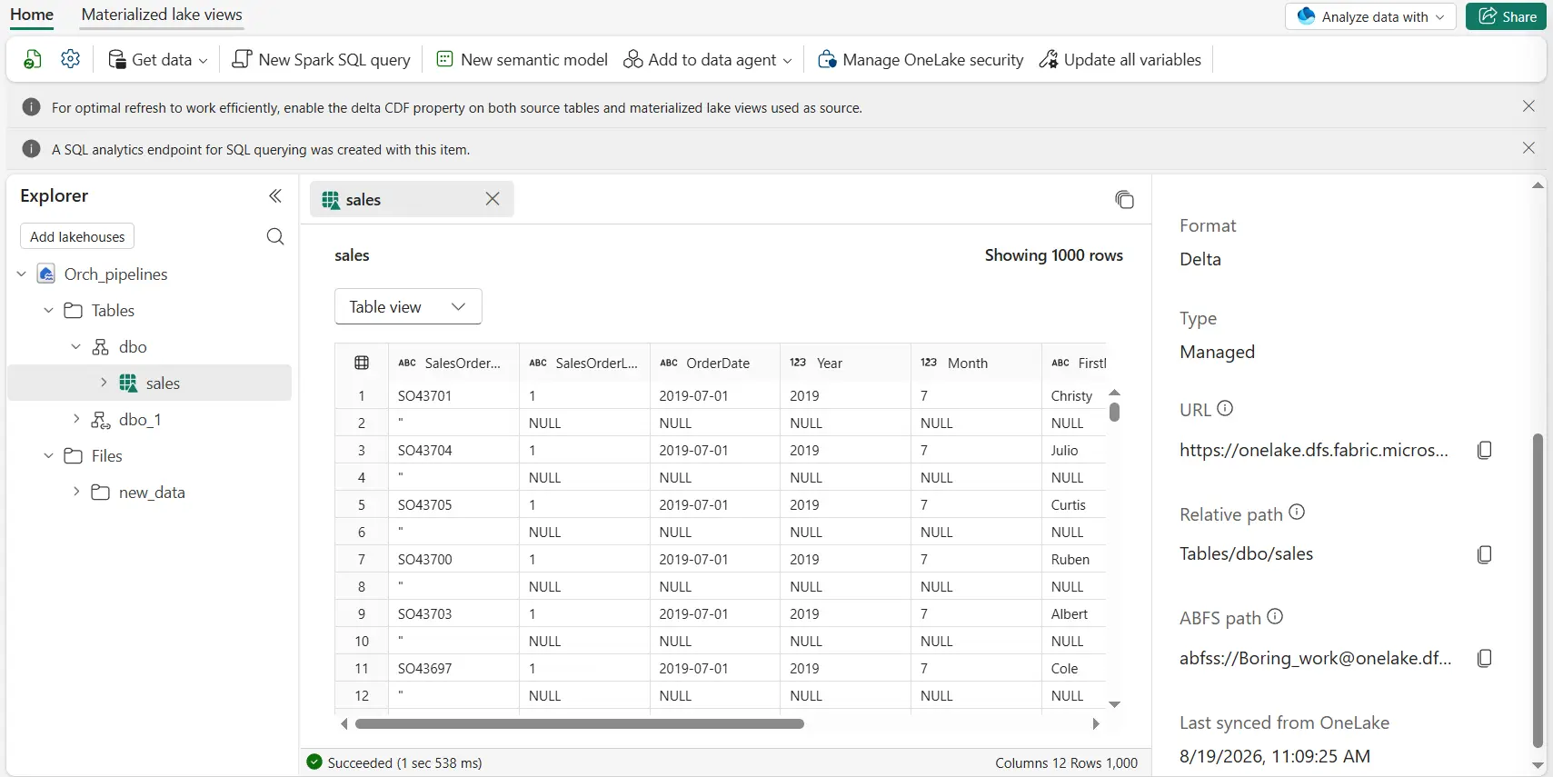 The seven shortcut source types available in OneLake, including internal lakehouses, ADLS Gen2, Amazon S3, and others